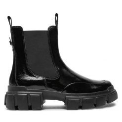 Sztyblety HÖGL. Czarne botki Högl, bez wzorów, bez obcasa, na płaskiej podeszwie, bez zapięcia. Za 469.99 zł.
