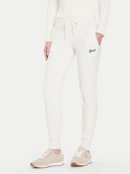 Guess Spodnie dzianinowe V5BB20 Z0572 Écru Regular Fit. Spodnie materiałowe Guess, z aplikacjami, z dzianiny. Za 349.99 zł.
