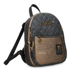 Brązowy Stylowy Damski Plecak Anekke. Brązowe plecaki Anekke, bez wzorów, pikowane, bez dodatków. Za 379.00 zł.