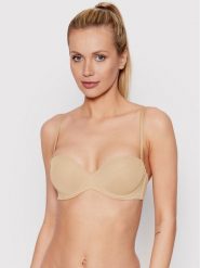 Calvin Klein Underwear Biustonosz push-up 0000F2660E Beżowy. Brązowe biustonosze Calvin Klein Underwear, bez wzorów, z syntetyku. Za 109.99 zł.