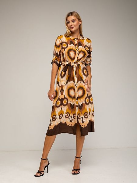 Tantra Sukienka w kolorze beżowo-jasnobrązowym rozmiar: L. Brązowe sukienki Tantra, na co dzień, l, bez wzorów, z tkaniny, bez kołnierzyka, bez ramiączek, midi, proste. Za 208.99 zł.