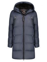 Geographical Norway Parka "Adrianna" w kolorze granatowym rozmiar: S. Niebieskie płaszcze Geographical Norway, s, bez wzorów, bez kaptura. Za 272.95 zł.