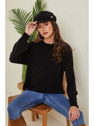 Joséfine Sweter "Letenye" w kolorze czarnym rozmiar: M. Czarne swetry Joséfine, m, bez wzorów, z kaszmiru, bez ramiączek. Za 187.99 zł.