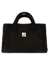 Zwillingsherz Shopper bag "Plush & Dachshund" w kolorze czarnym - 50 x 35 cm rozmiar: onesize. Czarne shopper bag Zwillingsherz, bez wzorów, z materiału, na ramię, bez dodatków. Za 134.95 zł.