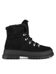 Lasocki Trzewiki ARC-DUNA-01 Czarny. Czarne botki Lasocki, bez wzorów, z nubiku, bez obcasa, na płaskiej podeszwie, bez zapięcia. Za 169.99 zł.