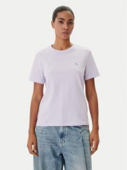 Calvin Klein Jeans T-Shirt Monogram LV047B224G Fioletowy Regular Fit. Fioletowe t-shirty Calvin Klein Jeans, xs, bez wzorów, z bawełny, bez kołnierzyka, bez ramiączek. Za 149.99 zł.