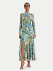 Bardot Sukienka letnia Lea 60243DB1 Zielony Slim Fit. Zielone sukienki Bardot, m, bez wzorów, z syntetyku, bez kołnierzyka, bez ramiączek. Za 559.99 zł.