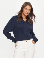 Tommy Jeans Sweter Rugby DW0DW18680 Granatowy Regular Fit. Niebieskie swetry Tommy Jeans, l, bez wzorów, z bawełny, bez ramiączek. Za 519.99 zł.