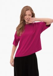 Bawełniany t-shirt, Comfort Fit, T-FLAME. Czerwone t-shirty Volcano, m, bez wzorów, z bawełny, bez kołnierzyka, bez ramiączek. Za 59.99 zł.