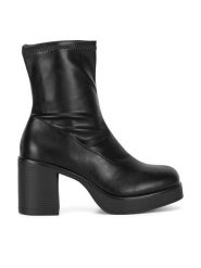 JENNY Botki WYL3852-2 Czarny. Czarne botki Jenny, bez wzorów, bez obcasa, na słupku, bez zapięcia. Za 111.99 zł.