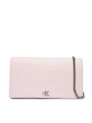 Calvin Klein Torebka Ck Wallet On Chain LV04F3319G Bordowy. Czerwone kopertówki Calvin Klein, bez wzorów, ze skóry, wizytowe, bez dodatków. Za 409.99 zł.