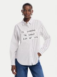 Desigual Koszula Ykohama 24WWCW19 Biały Regular Fit. Białe koszule Desigual, s, bez wzorów, z bawełny, bez kołnierzyka, bez ramiączek. Za 189.99 zł.