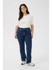 KAFFE curve Dżinsy - Regular fit - w kolorze granatowym rozmiar: 46. Niebieskie jeansy KAFFE curve, bez wzorów, klasyczne, z podwyższonym stanem. Za 126.99 zł.