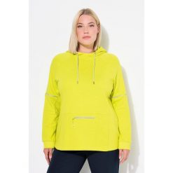 Damskie Bluza z kapturem odblaskowe lamówki kaptur kieszeń na zamek. Zielone bluzy z kapturem Ulla Popken, plus size, bez wzorów, z bawełny, z kapturem. Za 294.99 zł.