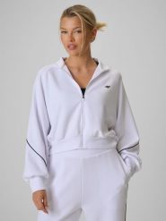 4F Bluza kibica regular bez kaptura damska - biała S. Białe bluzy bez kaptura 4f, s, bez wzorów, z dresówki, bez kaptura. Za 169.99 zł.