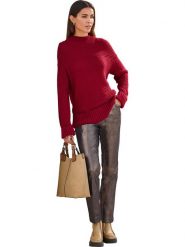 Heine Sweter w kolorze czerwonym rozmiar: 40. Czerwone swetry Heine, bez wzorów, z bawełny, bez ramiączek. Za 86.99 zł.