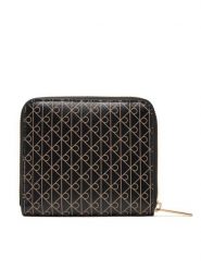 Calvin Klein Portfel Emblem Aop Square Zip Around LV04F1089G Czarny. Czarne portfele Calvin Klein, bez wzorów, ze skóry. Za 249.99 zł.