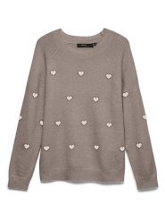 Vero Moda Sweter w kolorze szarobrązowym rozmiar: XL. Brązowe swetry Vero Moda, xl, bez wzorów, bez ramiączek. Za 104.95 zł.