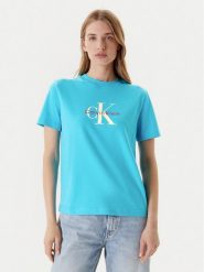 Calvin Klein Jeans T-Shirt Hero Classic LV047B865G Niebieski Regular Fit. Niebieskie t-shirty Calvin Klein Jeans, xs, bez wzorów, z bawełny, bez kołnierzyka, bez ramiączek. Za 219.99 zł.