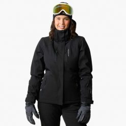 Kurtka narciarska Narciarstwo Damska Swedemount Cervinia Jacket W oddychająca. Czarne kurtki narciarskie SWEDEMOUNT, na zimę, bez wzorów, bez kaptura, narciarskie. Za 599.99 zł.