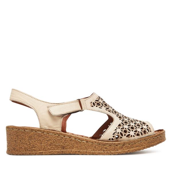 Sandały Comfortabel. Brązowe sandały Comfortabel, bez wzorów, bez obcasa, na koturnie, bez zapięcia. Za 269.99 zł.