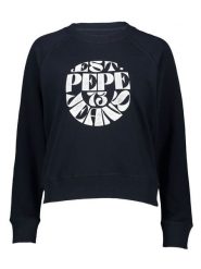 Pepe Jeans Sweter "Elena" w kolorze czarno-białym rozmiar: M. Białe swetry Pepe Jeans, m, bez wzorów, z jeansu, bez ramiączek. Za 219.08 zł.