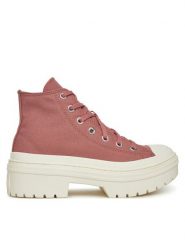 Converse Trampki Chuck Taylor All Star Lugged Heel Platform A10618C Różowy. Czerwone trampki Converse, bez wzorów, z materiału, retro, bez zapięcia. Za 269.99 zł.