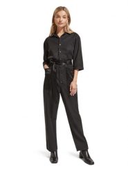 Scotch & Soda Kombinezon w kolorze czarnym rozmiar: 36. Czarne kombinezony Scotch & Soda, bez wzorów, z lyocellu, bez kołnierzyka, bez ramiączek. Za 255.94 zł.