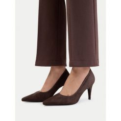 Szpilki GINO ROSSI. Brązowe szpilki Gino Rossi, bez wzorów, bez obcasa, na szpilce, bez zapięcia. Za 299.99 zł.