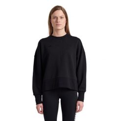Bluza damska Arena Oversized Crew Neck. Czarne bluzy Arena, m, bez wzorów, z bawełny, do pływania. Za 269.99 zł.