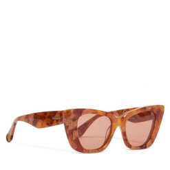 Okulary przeciwsłoneczne Max Mara. Brązowe okulary przeciwsłoneczne Max Mara, bez wzorów. Za 639.99 zł.