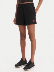 HUGO Szorty sportowe Signature 50556815 Czarny Regular Fit. Czarne szorty sportowe Hugo, bez wzorów, z bawełny. Za 209.99 zł.