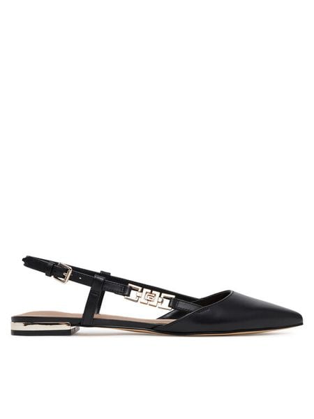 Guess Baleriny FLTFRA LEA05 Czarny. Czarne baleriny Guess, z aplikacjami, ze skóry, bez obcasa, bez zapięcia. Za 313.99 zł.