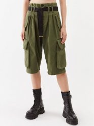 Pinko Szorty jeansowe Ronf 101978 A0D5 Khaki Regular Fit. Brązowe szorty Pinko, bez wzorów, z bawełny. Za 459.99 zł.
