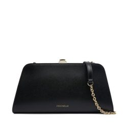 Torebka Coccinelle. Czarne kopertówki Coccinelle, bez wzorów, wizytowe, bez dodatków. Za 1,209.00 zł.