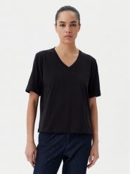 Liu Jo Beachwear T-Shirt TA5175 JS923 Czarny Regular Fit. Czarne t-shirty Liu Jo Beachwear, xxl, bez wzorów, z bawełny, bez kołnierzyka, bez ramiączek. Za 259.99 zł.