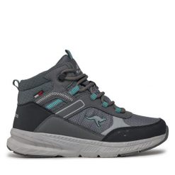 Trapery KangaRoos. Szare traperki KangaROOS, bez wzorów, bez obcasa, bez zapięcia. Za 329.99 zł.