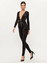 Pinko Kombinezon Tecna 102230 A19O Czarny Slim Fit. Czarne sukienki Pinko, xs, bez wzorów, z syntetyku, bez kołnierzyka, bez ramiączek. Za 2,429.00 zł.