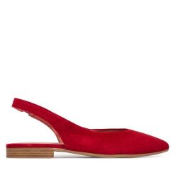 Baleriny Tamaris. Czerwone baleriny Tamaris, bez wzorów, bez obcasa, bez zapięcia. Za 369.99 zł.