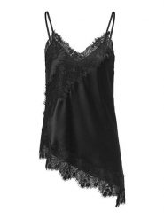 ONLY Top w kolorze czarnym rozmiar: XL. Czarne topy ONLY, xl, bez wzorów, z koronki, z asymetrycznym kołnierzem, bez ramiączek. Za 109.95 zł.