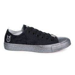 CONVERSE Chuck Taylor Ox Miley Cyrus damskie trampki aksamitne czarne. Czarne trampki Converse, bez wzorów, casualowe, bez zapięcia. Za 276.99 zł.