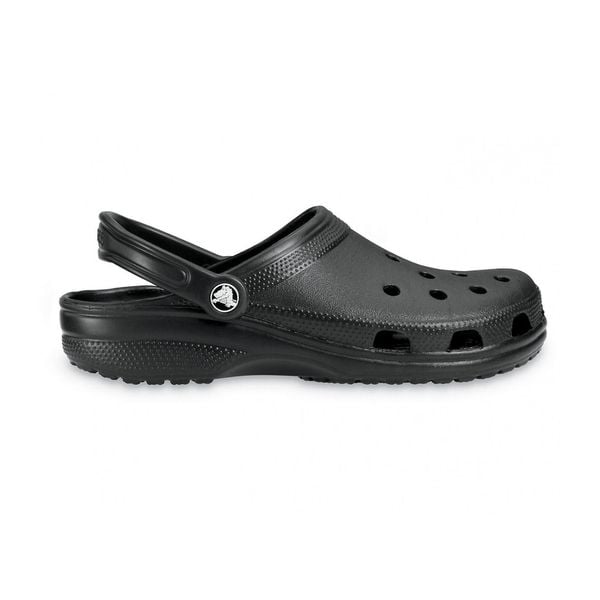 Klapki dla dorosłych Crocs Classic. Czarne klapki Crocs, bez wzorów, sportowe, bez obcasa, bez zapięcia. Za 224.96 zł.