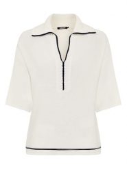 Olsen Sweter w kolorze białym rozmiar: 48. Białe swetry Olsen, bez wzorów, bez ramiączek. Za 189.95 zł.
