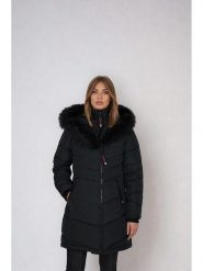 CANADA weather gear Płaszcz zimowy w kolorze czarnym rozmiar: XL. Czarne płaszcze CANADA weather gear, na zimę, xl, bez wzorów, z puchu, bez kaptura. Za 357.63 zł.