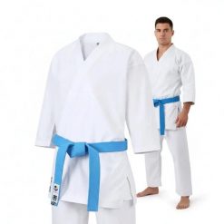 Kimono do karate School WKF - Zestaw bluza + spodnie MOOTO. Białe bluzy DBX BUSHIDO, bez wzorów, z bawełny, sportowe, bez ramiączek, bez kaptura. Za 169.00 zł.