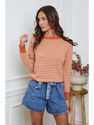 So Cachemire Sweter "Dweg" w kolorze beżowo-pomarańczowym rozmiar: S. Pomarańczowe swetry So Cachemire, s, bez wzorów, z kaszmiru, bez ramiączek. Za 187.99 zł.