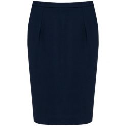 Damska prosta spódnica Kariban Premium. Niebieskie spódnice KARIBAN, na co dzień, bez wzorów, z materiału, wizytowe, ołówkowe. W wyprzedaży za 284.00 zł.