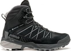 Buty trekkingowe Asolo Tahoe Winter Gore-Tex czarne. Czarne buty trekkingowe Asolo, bez wzorów, z gore-texu, bez zapięcia, trekkingowe, gore-tex. Za 939.40 zł.