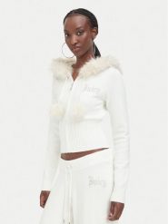 Juicy Couture Kardigan JCWAS226309 Kremowy Regular Fit. Białe swetry Juicy Couture, xxs, bez wzorów, z syntetyku, bez ramiączek. Za 499.99 zł.