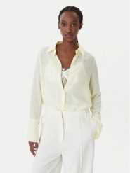 Patrizia Pepe Koszula 8C0703/A156-Y478 Żółty Regular Fit. Żółte koszule Patrizia Pepe, bez wzorów, z jedwabiu, bez kołnierzyka, bez ramiączek. Za 1,389.00 zł.